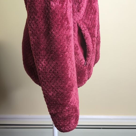 Columbia Large Maroon Sherpa Full Zip Fleece Coat - Picture 6 of 10